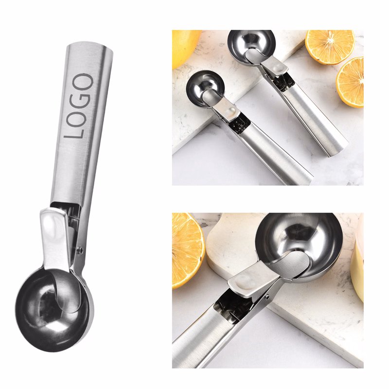 MOQ 10 PCS Smooth Stainless Steel Ice Cream Scoop