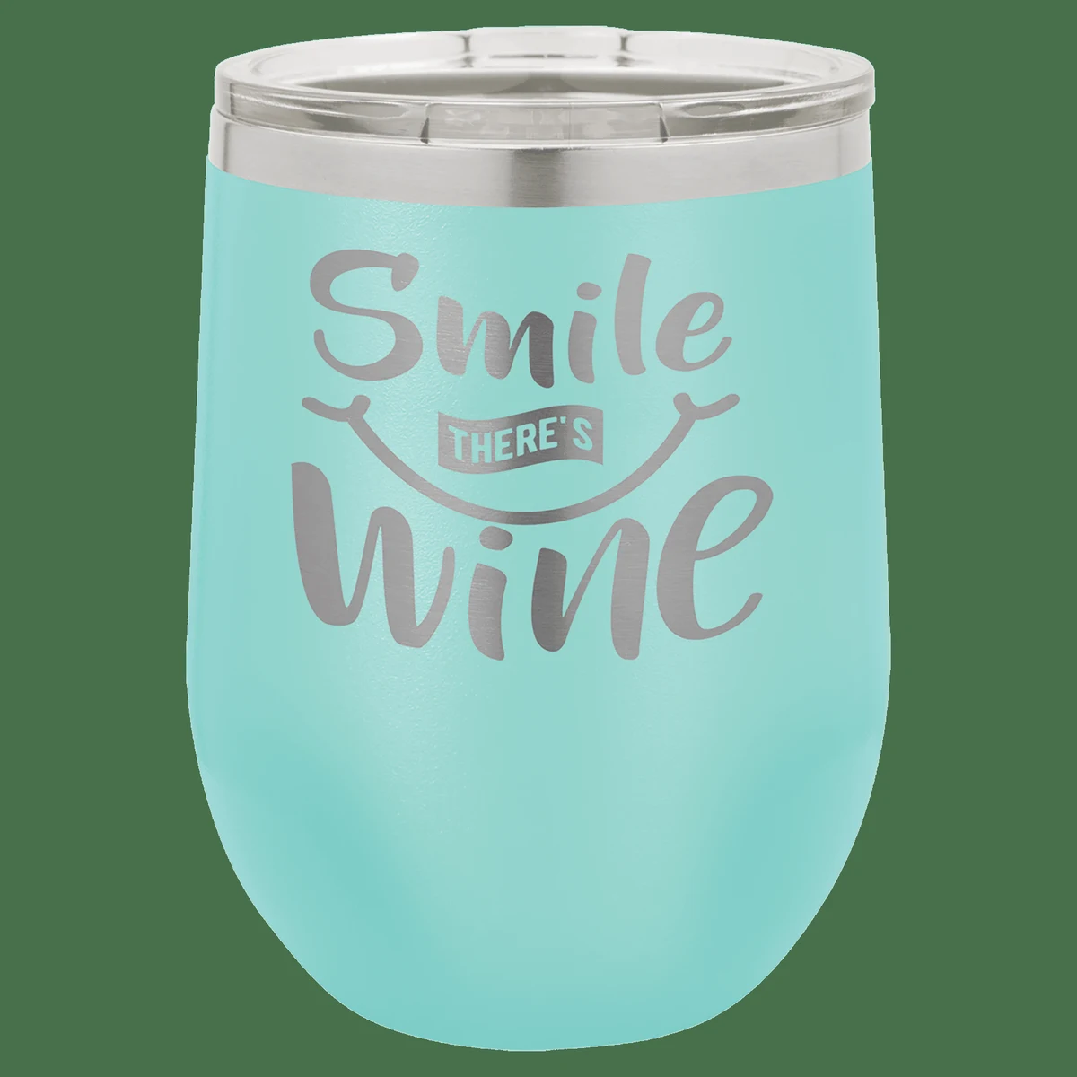 Polar Camel 12 oz. Teal Vacuum Insulated Stemless Wine Tumbler with Lid 1