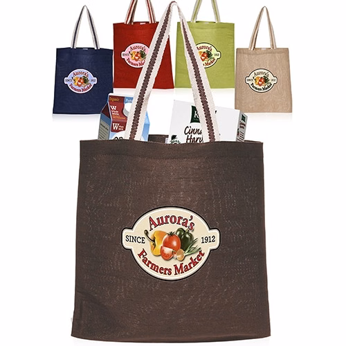 Relaxed Jute Tote Bag - 15" W x 16" H