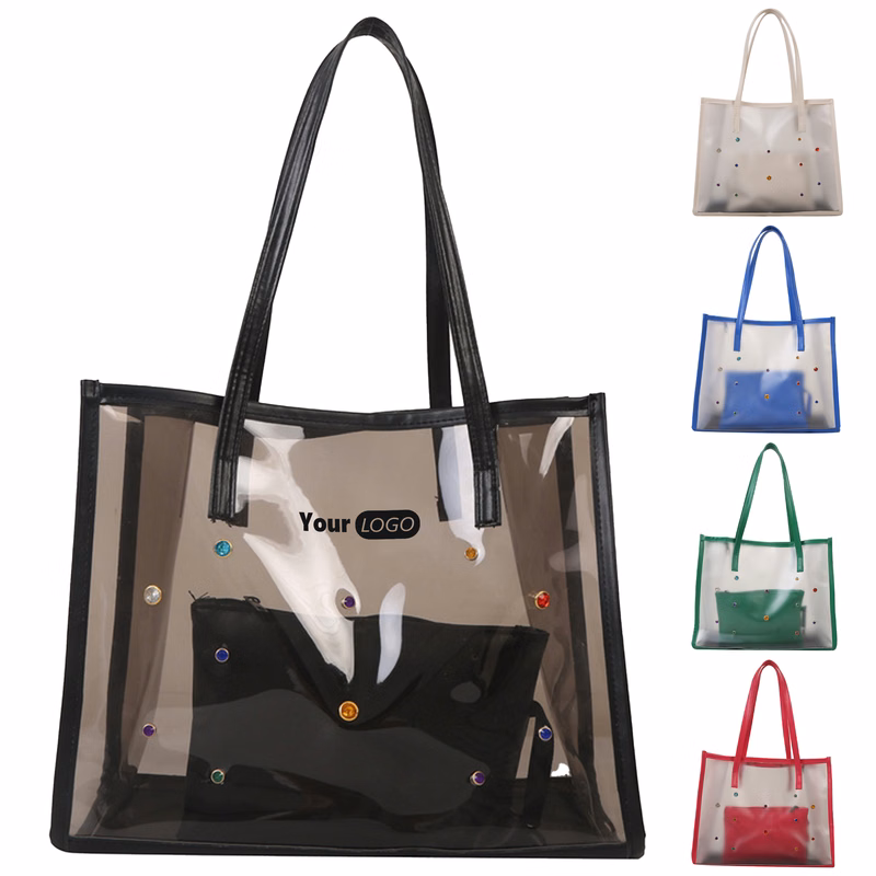 Pvc Large Capacity Transparent Fashionable Tote Bag