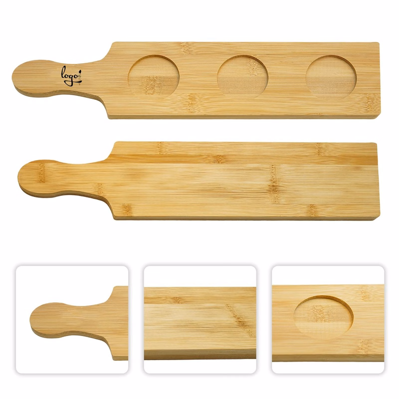 Bamboo Beer Cup Holder with Handle