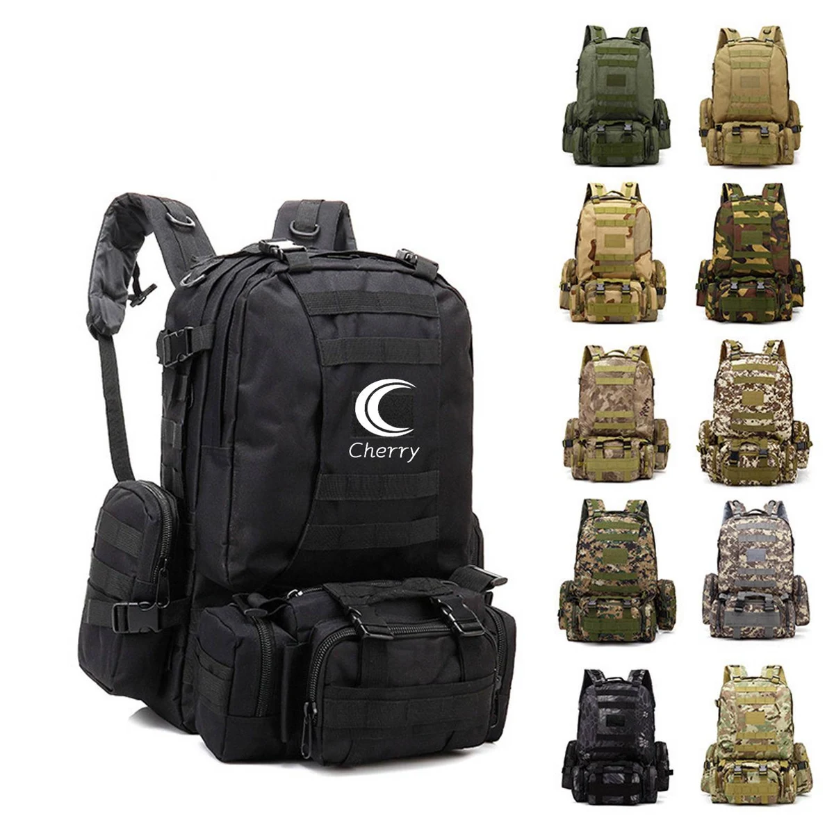 55L Tactical 3 Built Up Bags Backpack 1