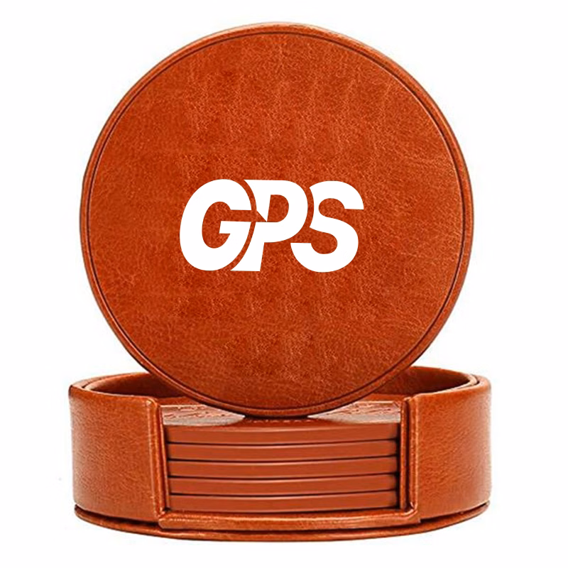 4 " Round Leather Coaster