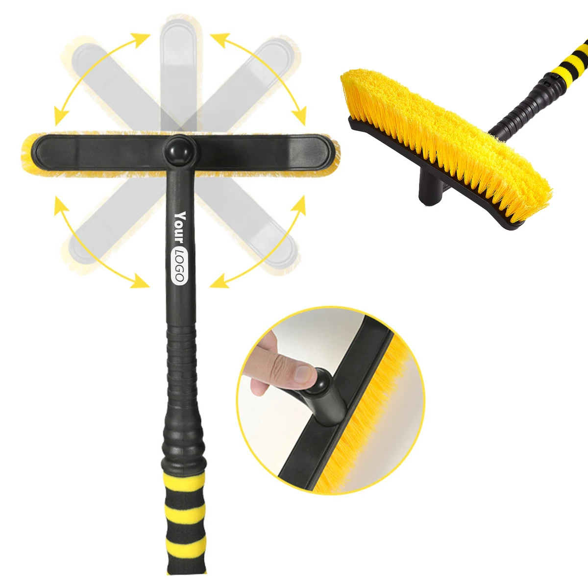 Abs Efficient Rotating Brush With Multi-Position Head For All-Purpose Cleaning 1