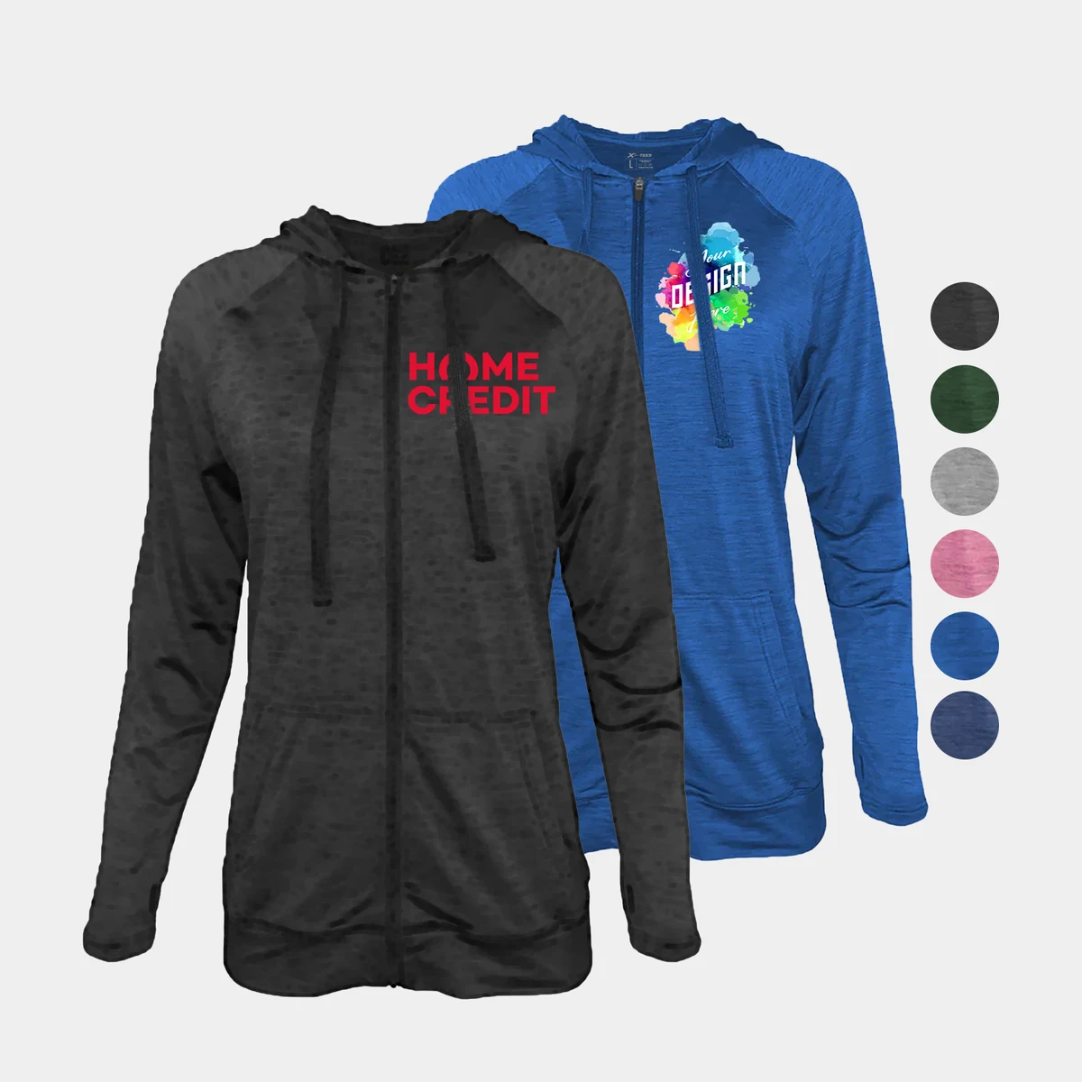 Imperial Space Dye Women's Full Zip Hoodie 1