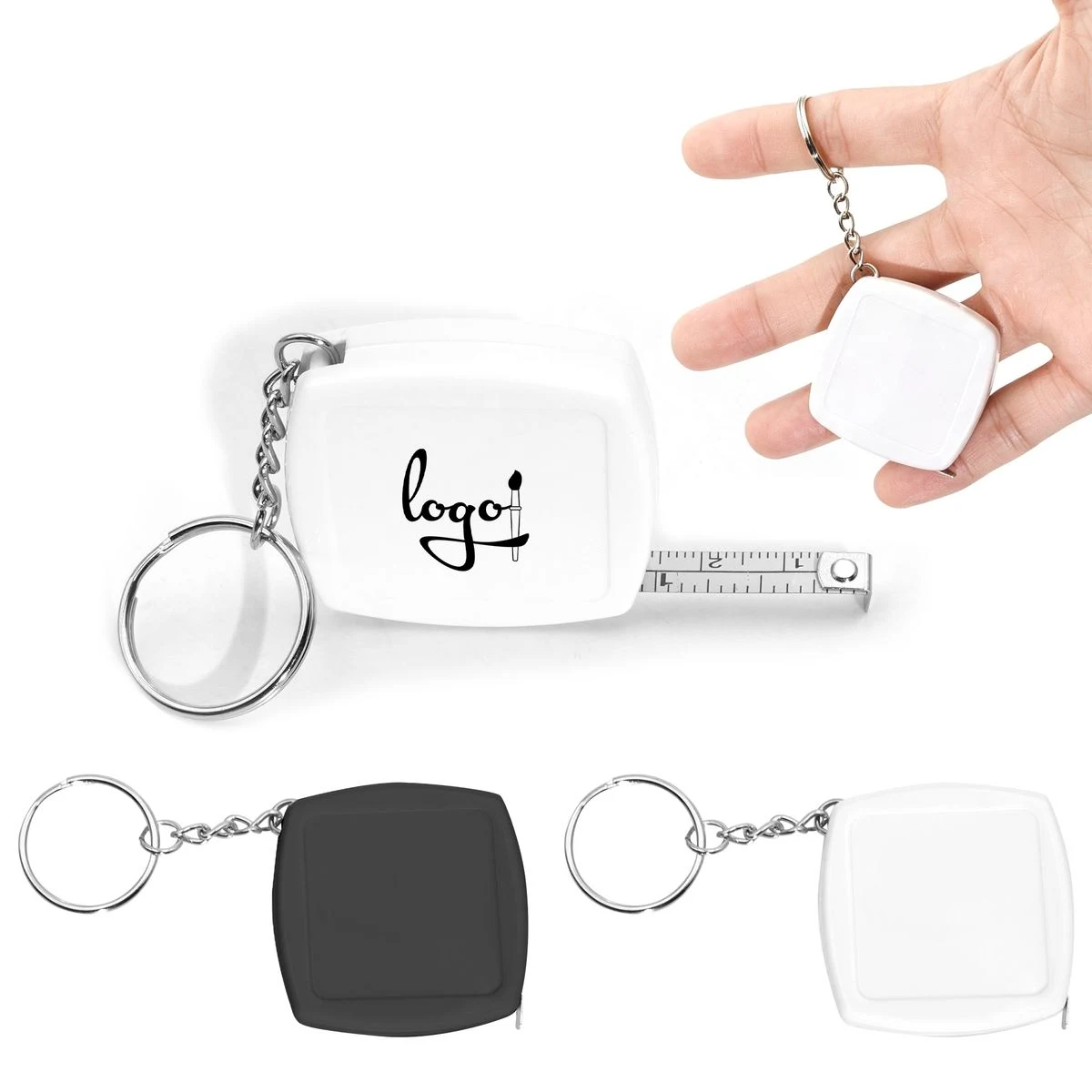 6' Square Mini Tape Measure Keychain 1