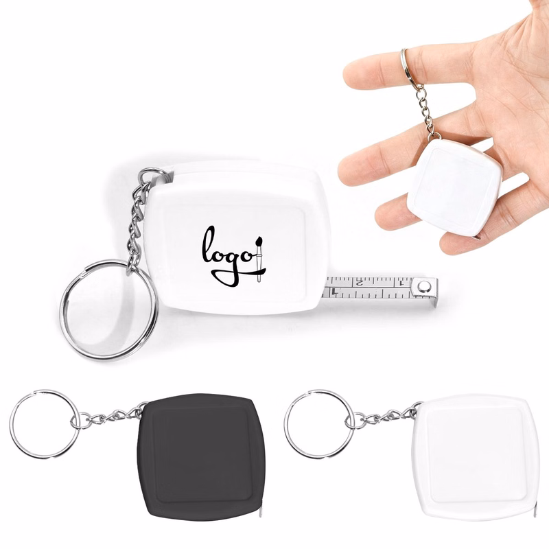 6' Square Mini Tape Measure Keychain