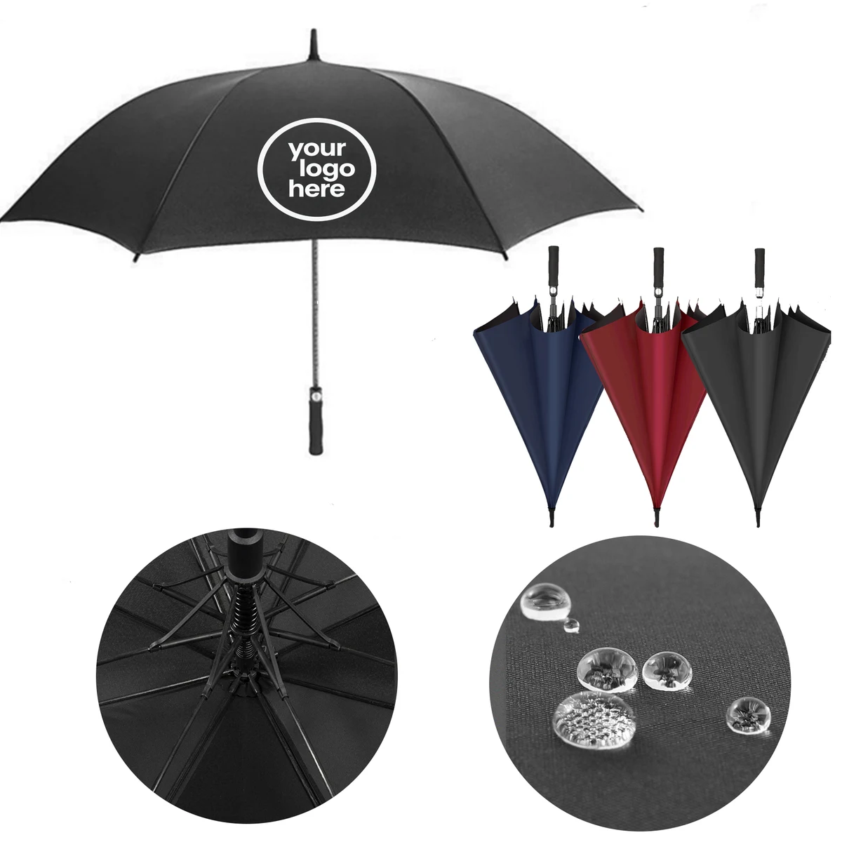 MOQ:30pcs Large Automatic Umbrella 1