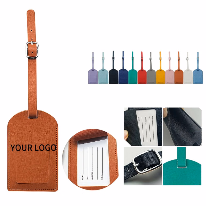 4.37 Inch PU Luggage Tag for Suitcases and Bags