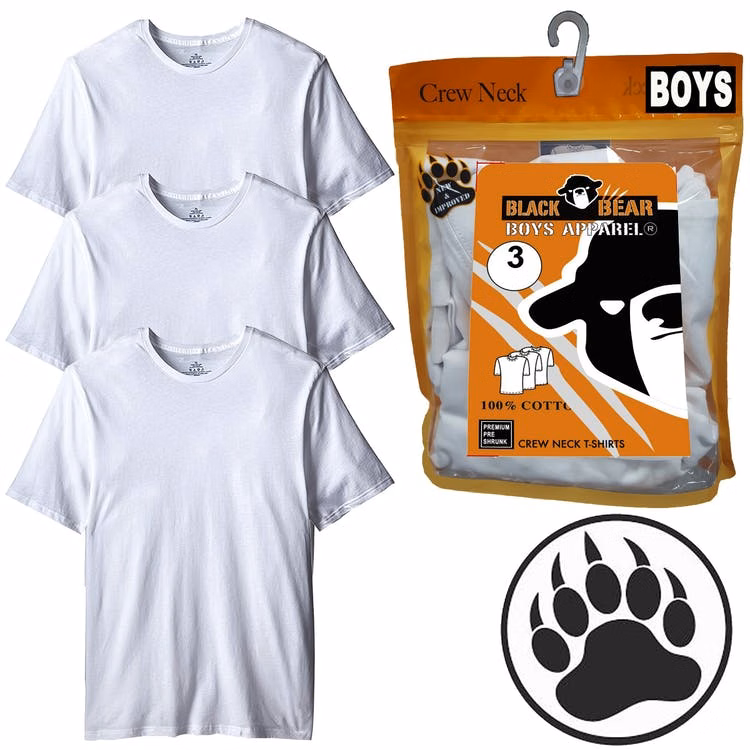 Toddler Boys' Undershirts - White 4T 3 Pack