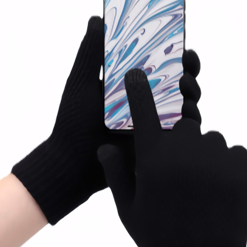 Acrylic Knit Touchscreen Winter Gloves