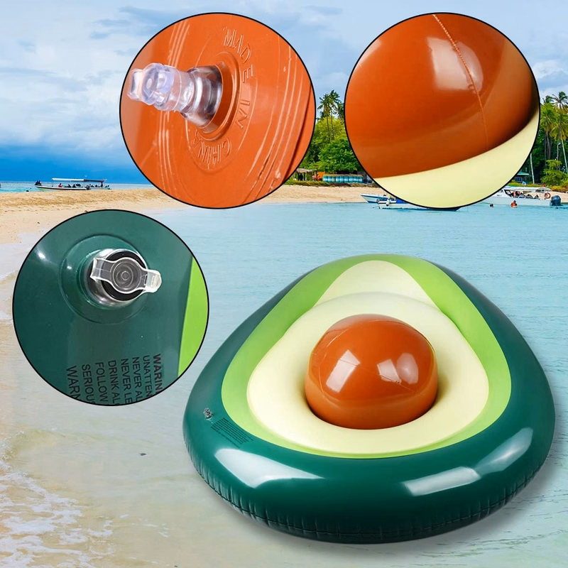Giant Inflatable Avocado Pool Floatie with Ball