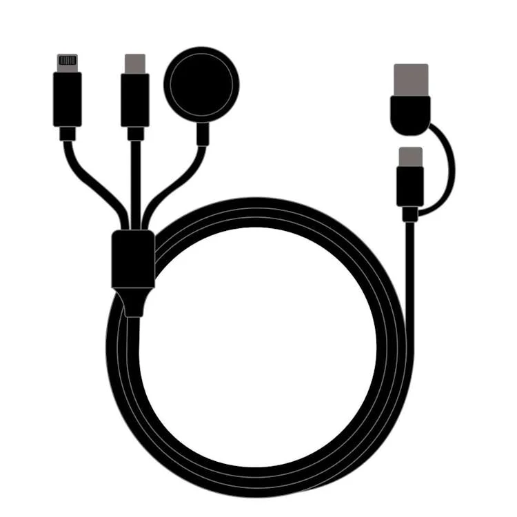 6-in-1 Charger - 4 ft Black 1