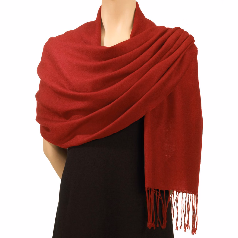 CLOSEOUT - Red Acrylic Pashmina
