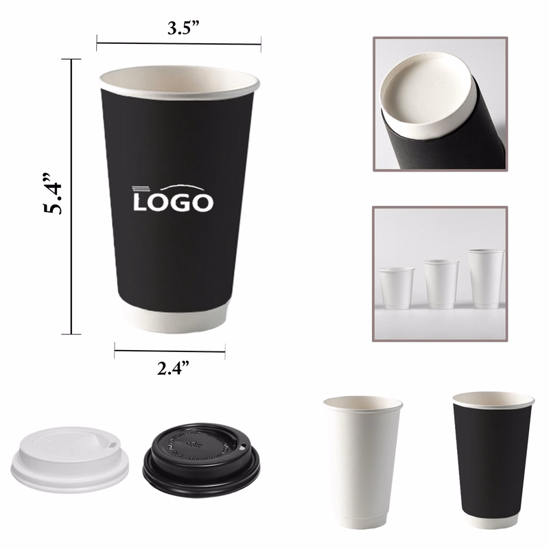 MOQ500 Double-Walled Insulated Coffee Cups Thick Design