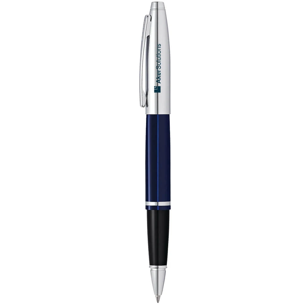 Cross Calais Rollerball Pen - Chrome and Blue Lacquer 1