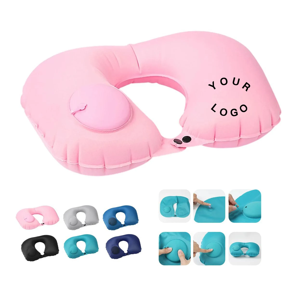 Compact Neck Cushion with Adjustable Strap 1