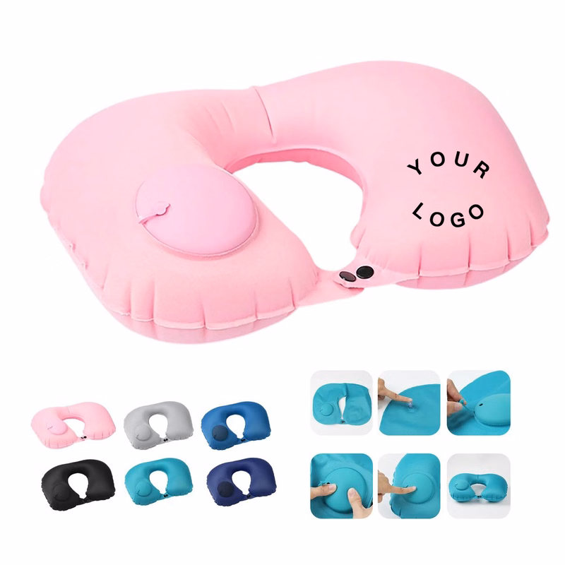 Compact Neck Cushion with Adjustable Strap