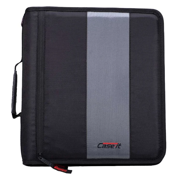 Case-It Classic Zipper Binders - Jet Black 2" 1