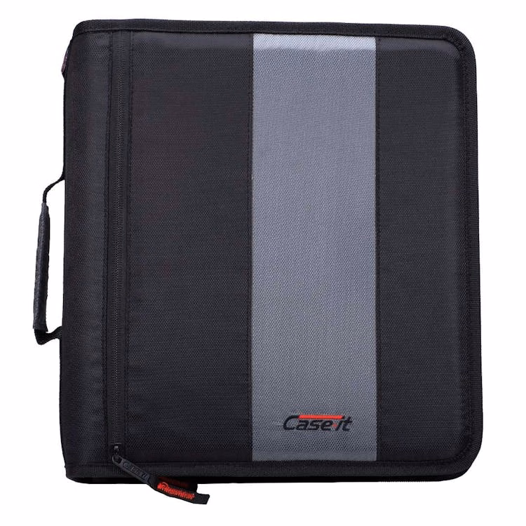 Case-It Classic Zipper Binders - Jet Black 2"