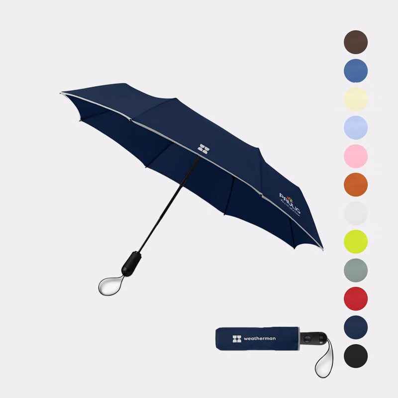 Weatherman® 100% Recycled 42″ arc Travel Umbrella