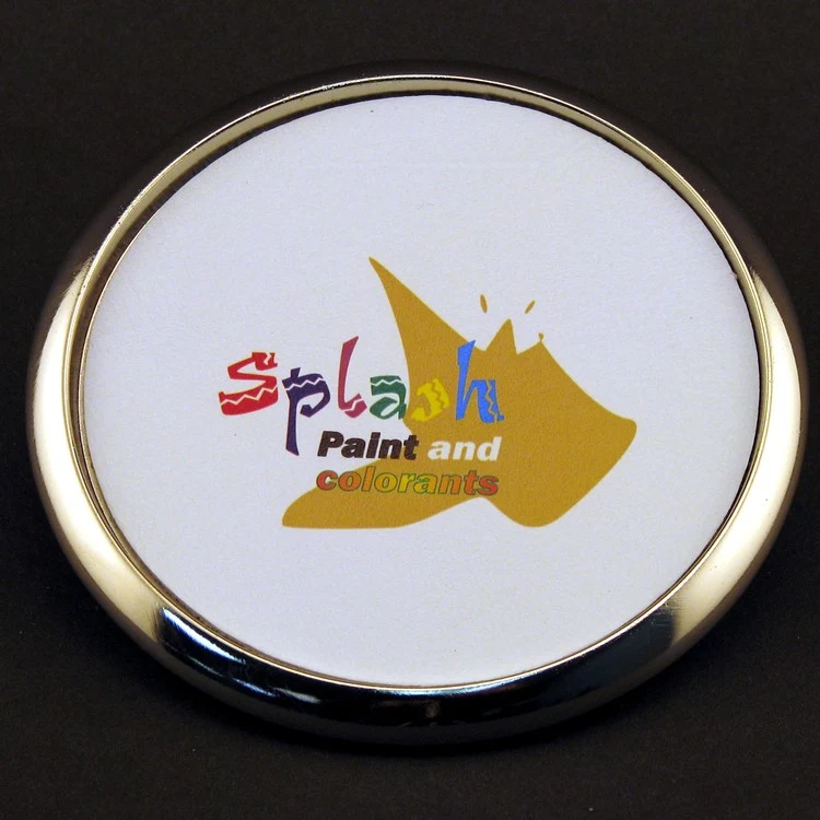 Metal & Leather Coaster with 4-Color Process 1