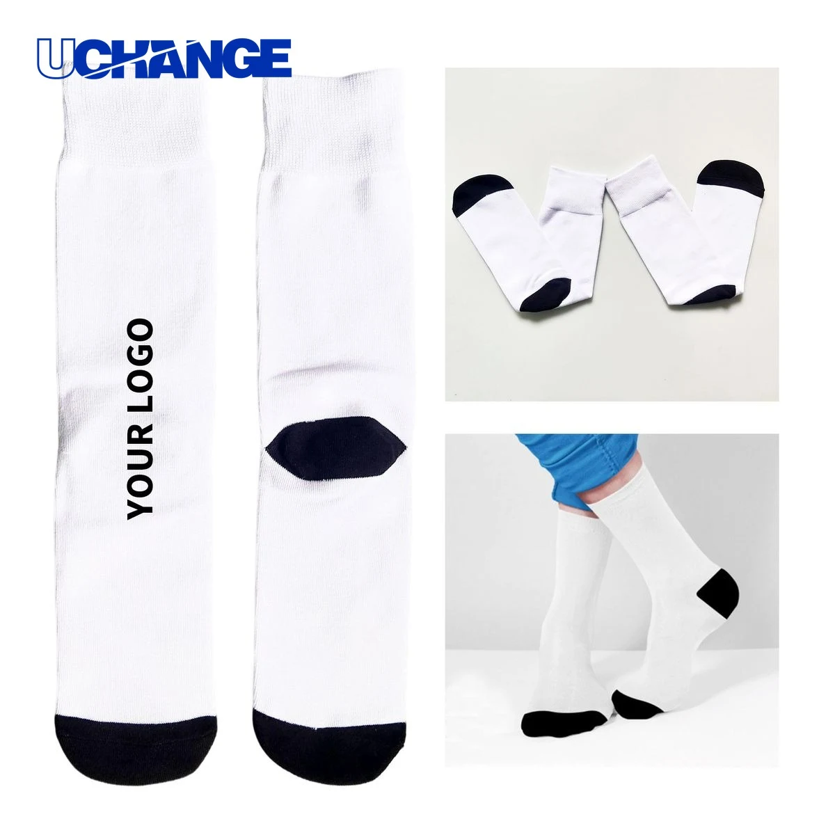 Polyester High Stocking Socks with Moisture Wicking Stretch 1