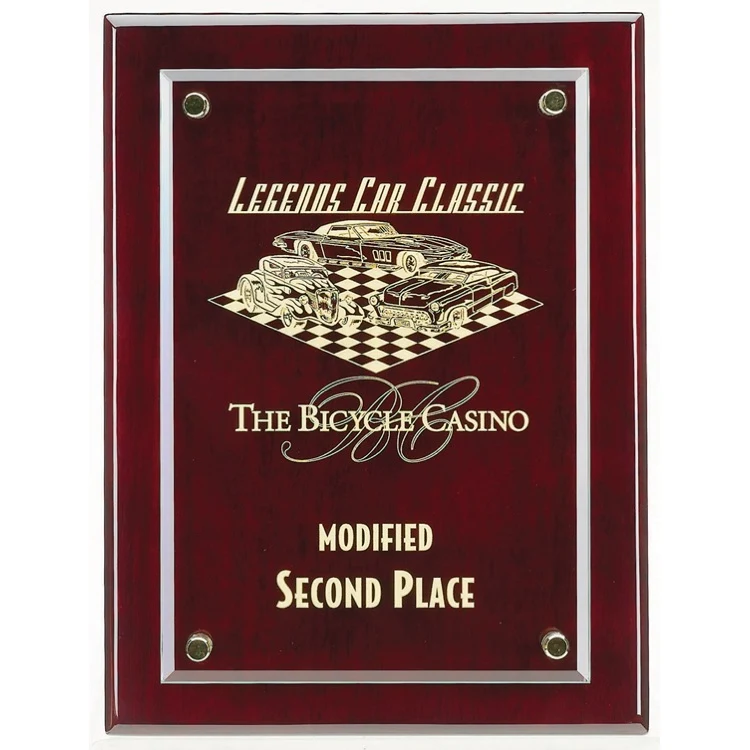 Piano Finished Plaque w/Beveled Glass Top (9"x12") 1