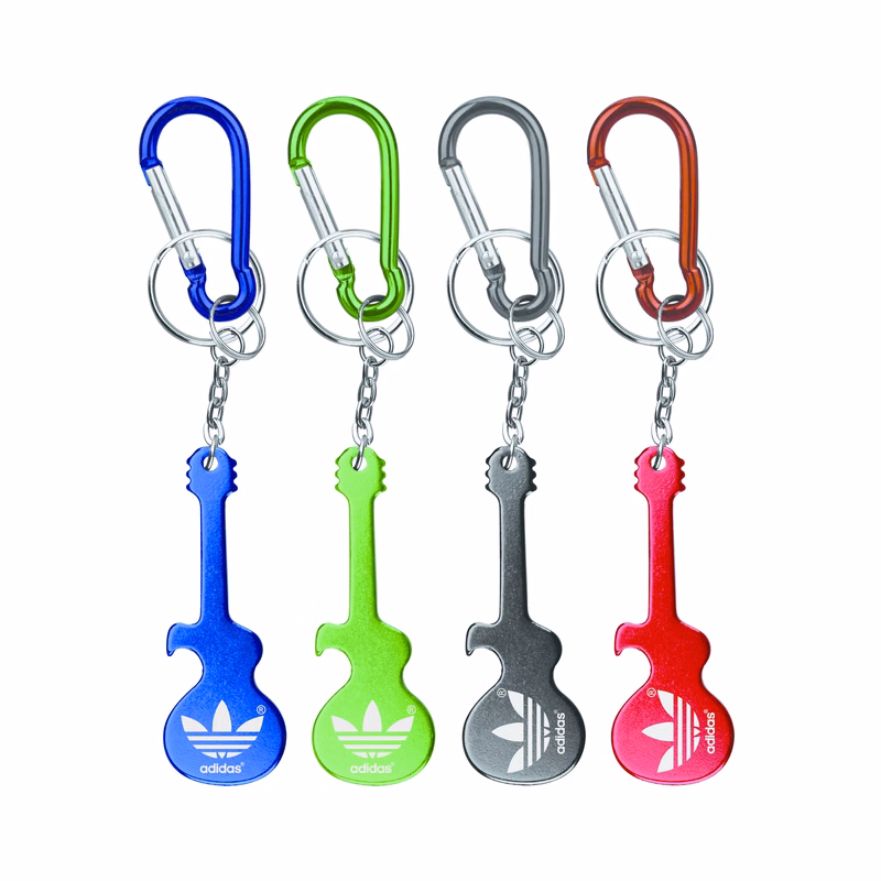 Guitar Shaped Bottle Opener with Key Chain & Carabiner