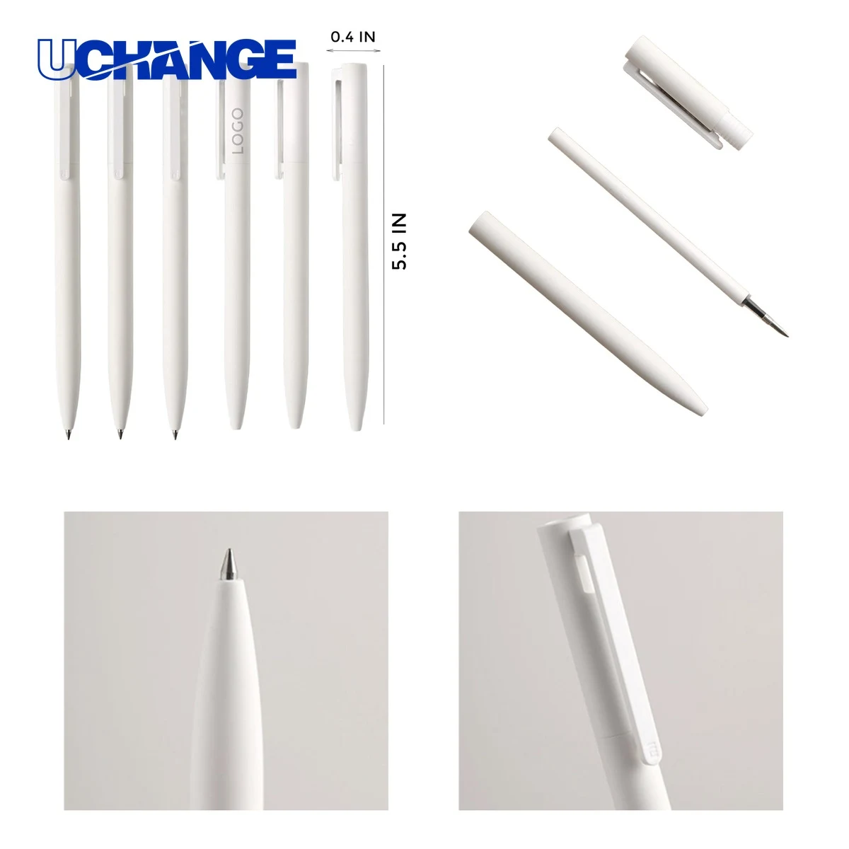 Functional Pure White Click Pen for Clinics 1