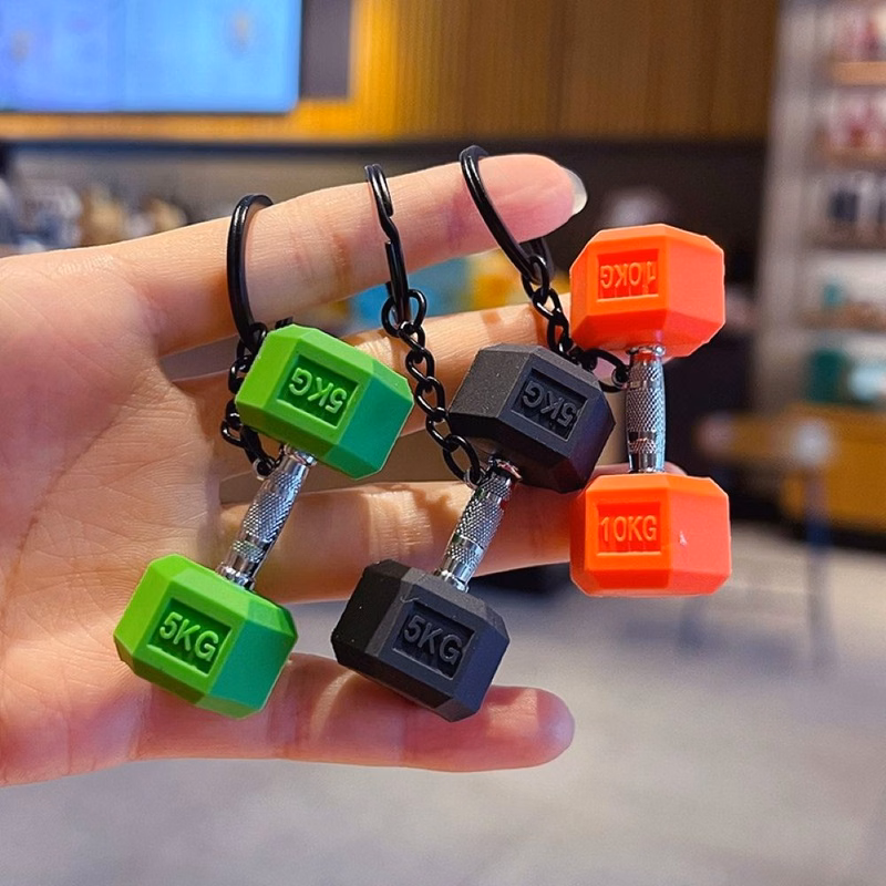 Dumbbell keychains