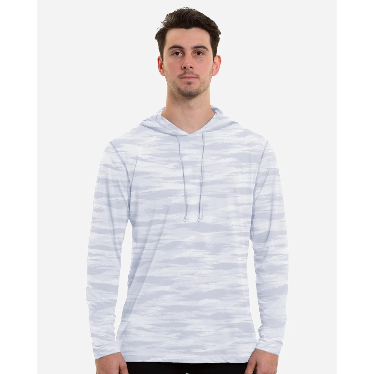 Men's Low Pro Tech Camo Hooded Long Sleeve T-Shirt - MVLPRH6, custom hoodie or sweatshirt with logo imprint 1