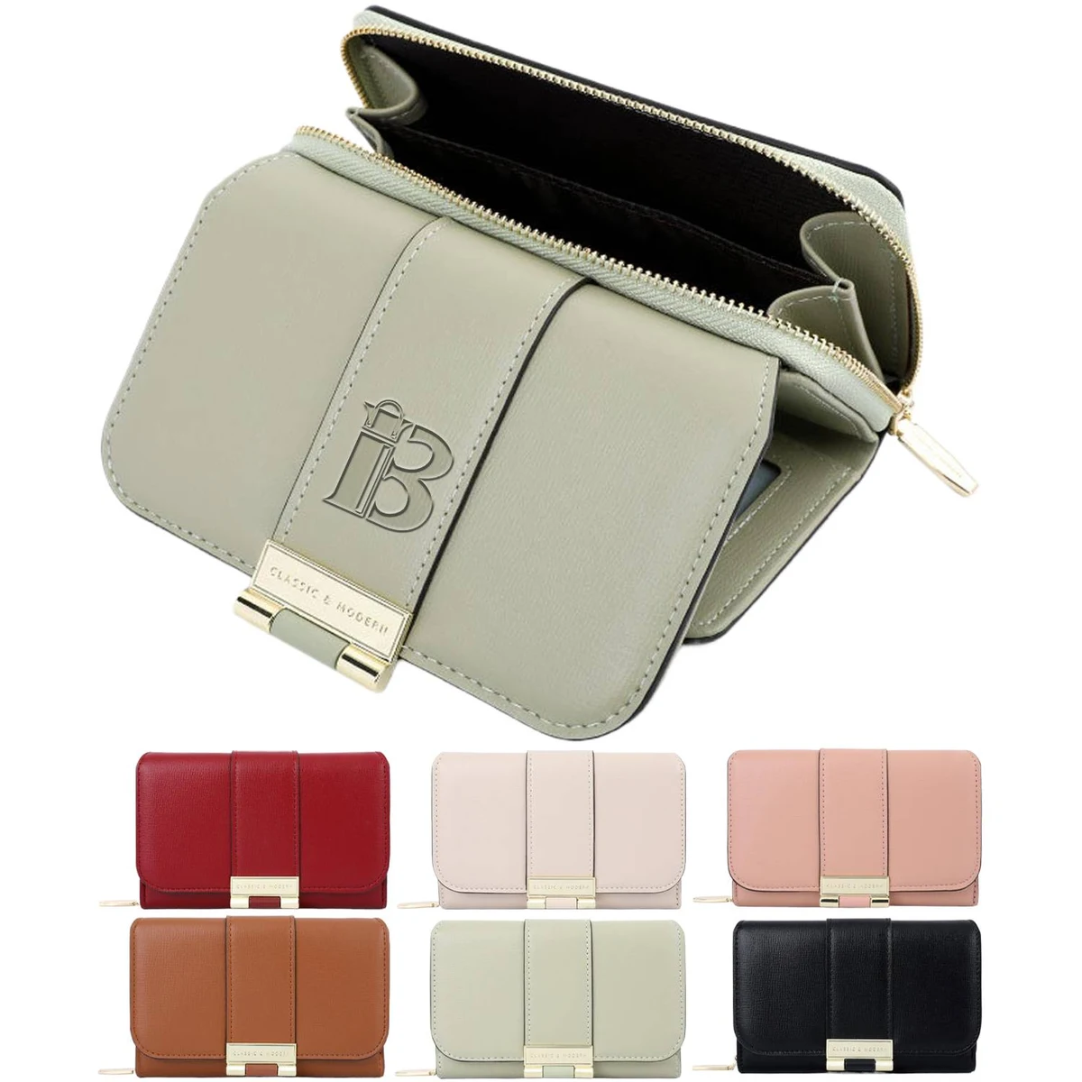 PU Leather Trifold Women Wallet 1