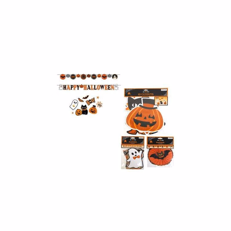 Halloween Banners and Paper Cutouts - Assorted