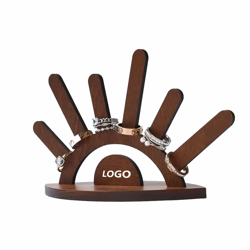 Evil Eye Ring Wooden Display