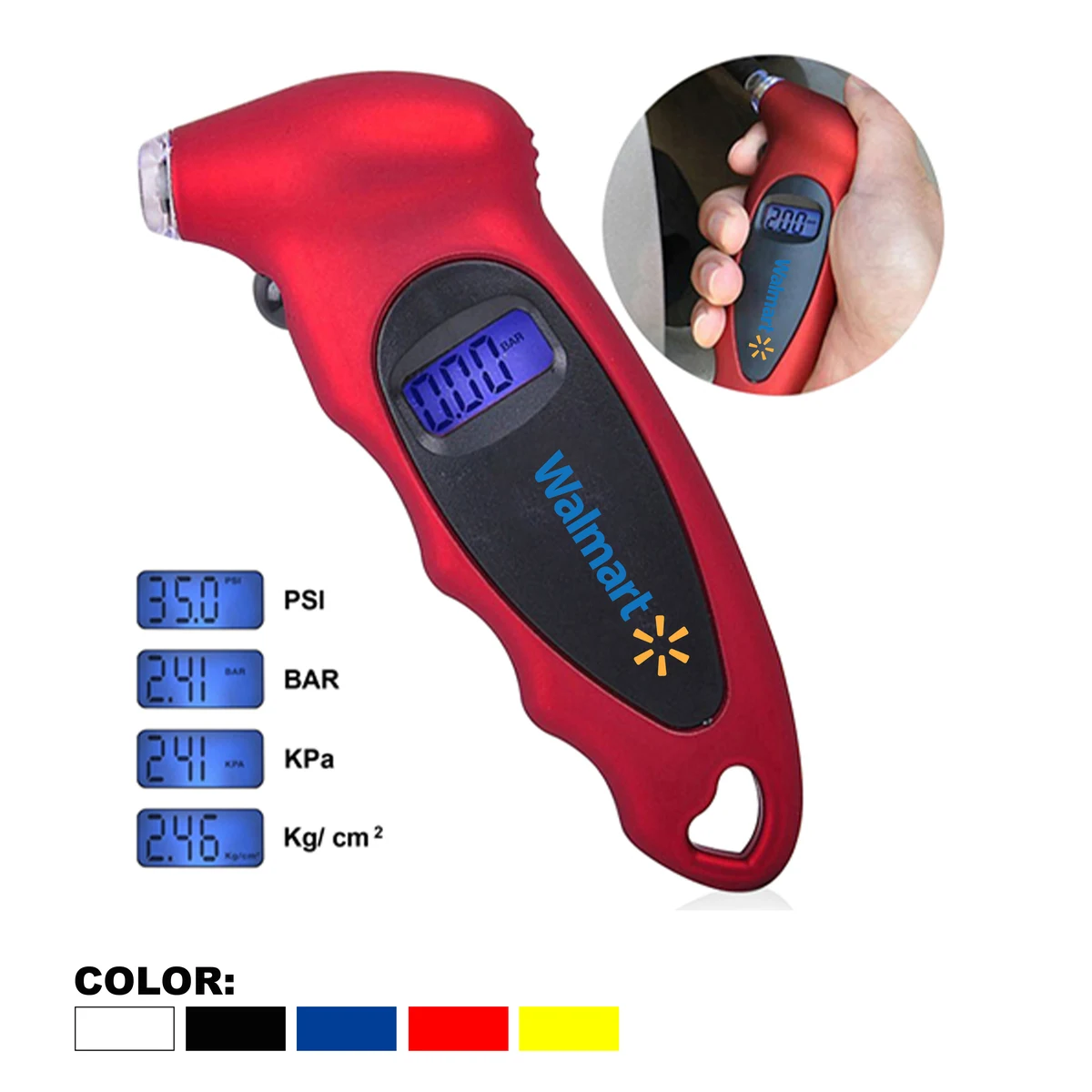 Digital Tire Gauge With LED Valve 1