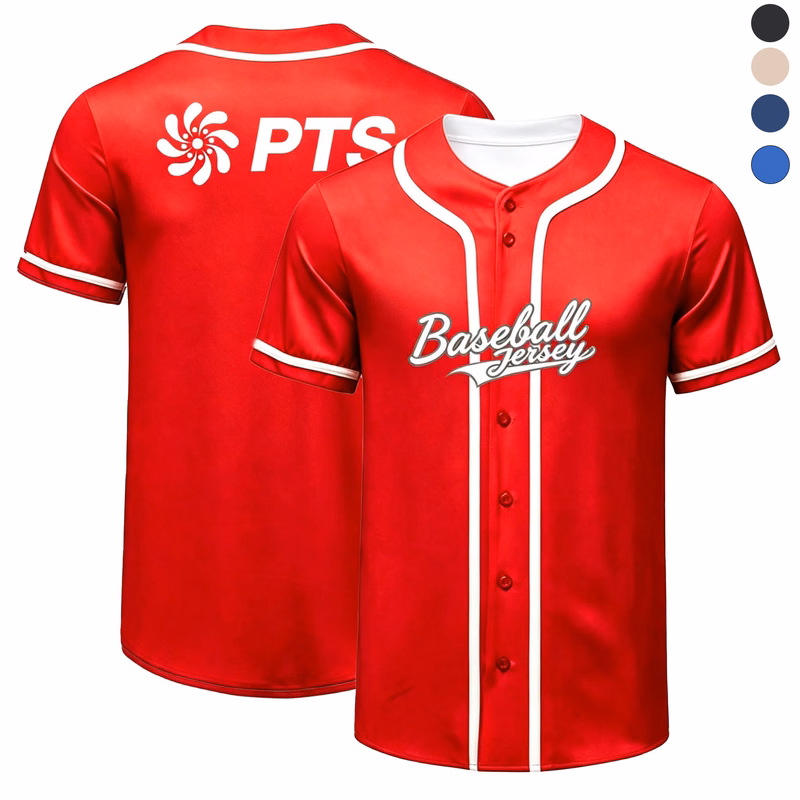 Full-Button Sublimation Baseball Jersey