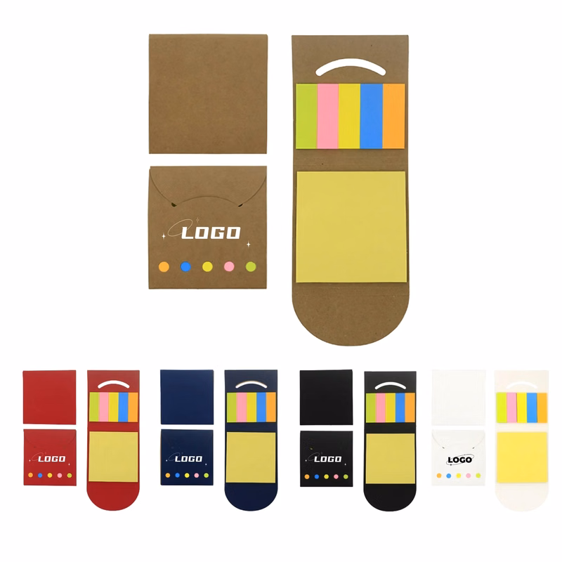 Portable Mini Sticky Note Book With Kraft Box