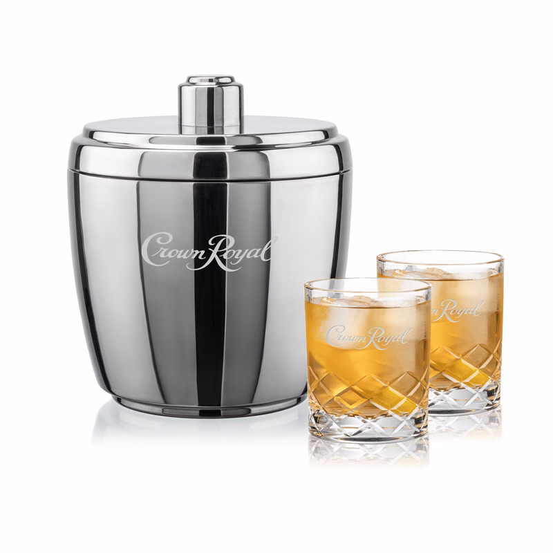Pescara Ice Bucket & Durham On-the-Rocks Set