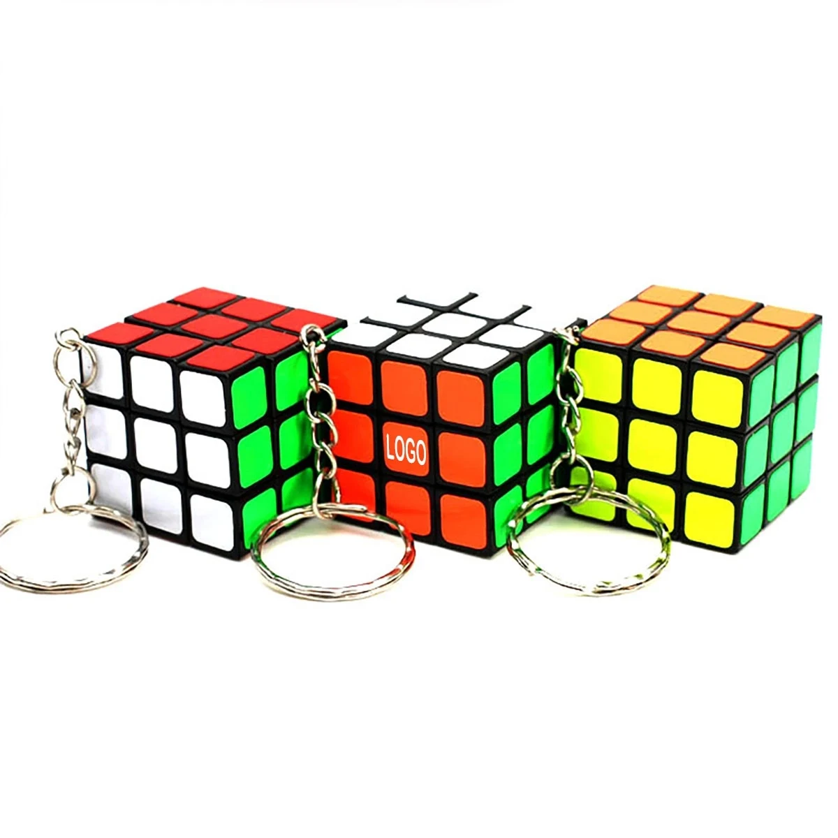 Puzzle Cube With Keychain 1