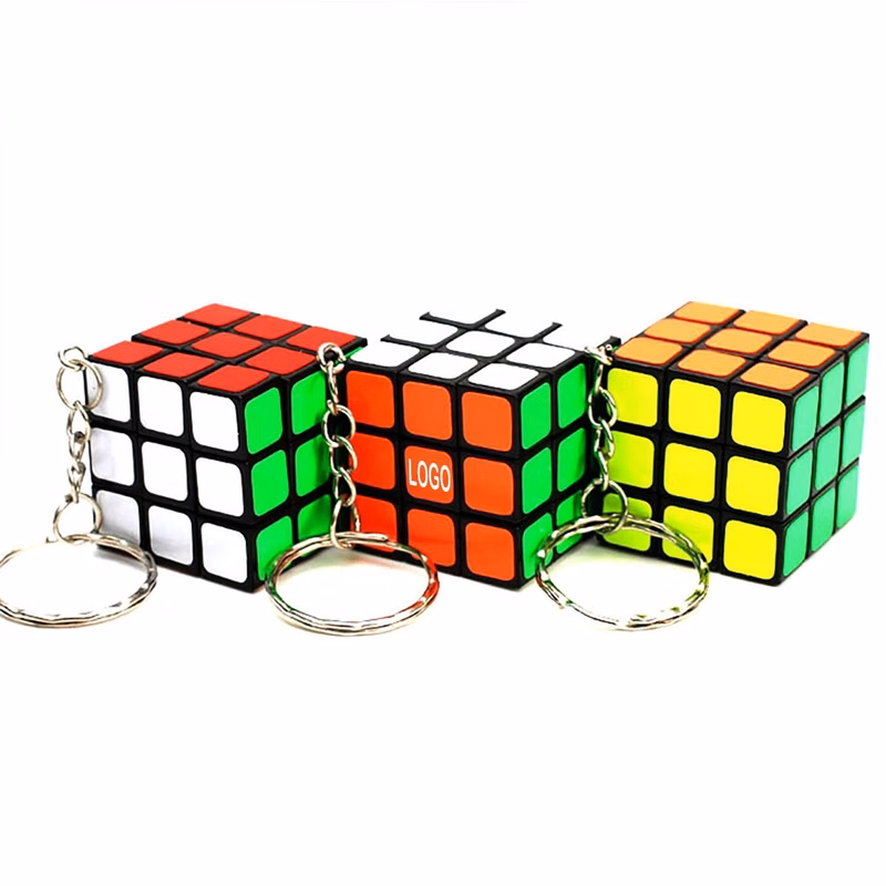 Puzzle Cube With Keychain
