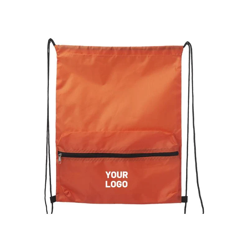 Drawstring Backpack with Front Pocket 1