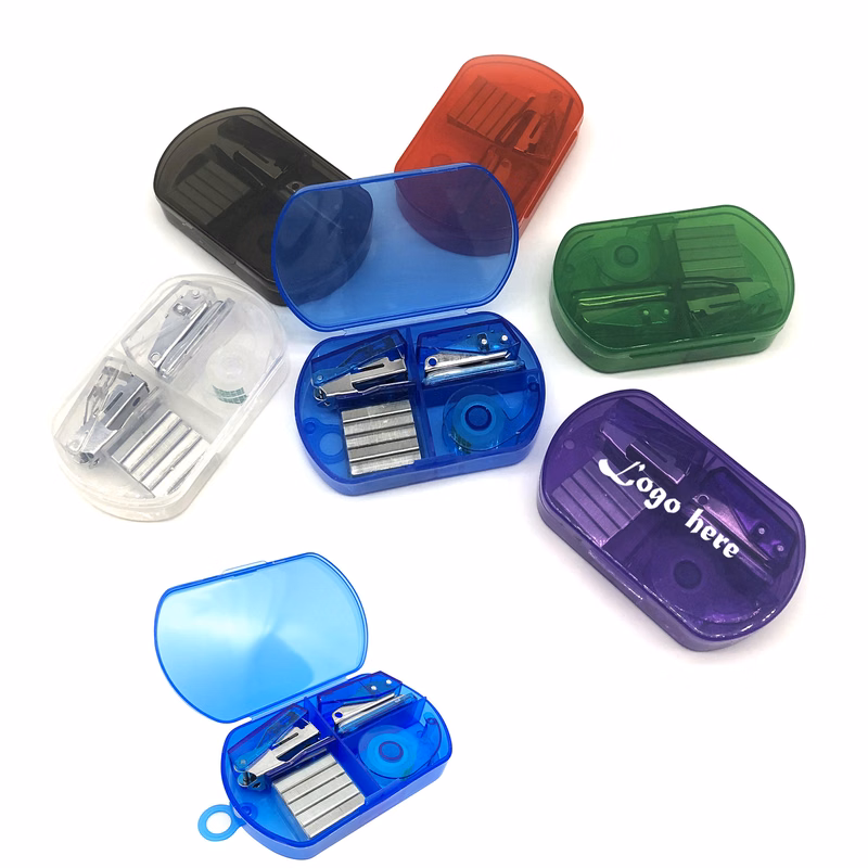Hole Punch Stapler And Tape Dispenser Desk Accessory Set
