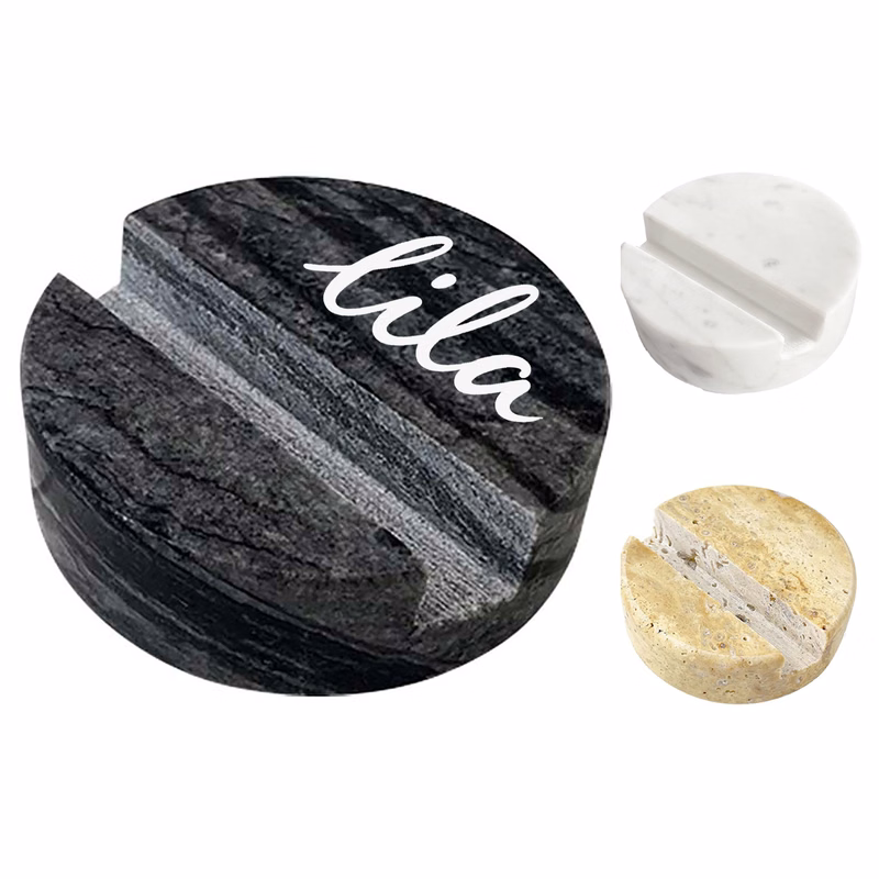 Natural Marble Office Desk Phone Holder Stand