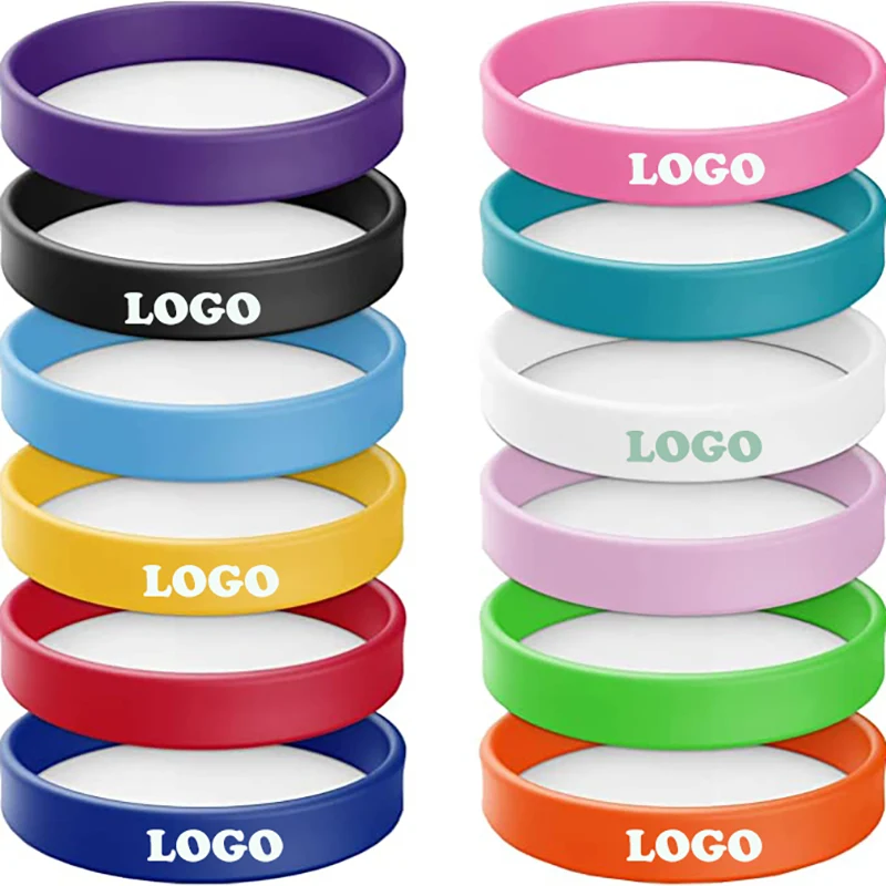 Colored Silicone Stretch Unisex Wristbands 1
