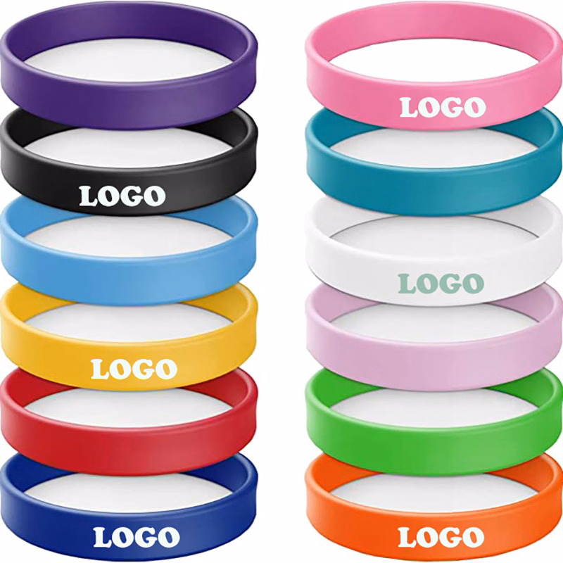 Colored Silicone Stretch Unisex Wristbands