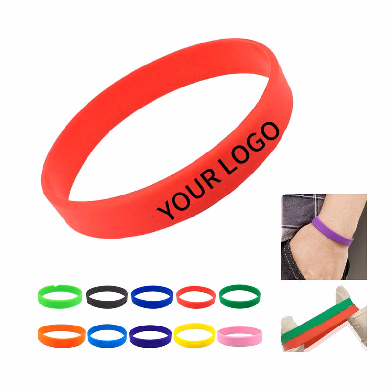 Colorful Silicone Wristband 8 Inch