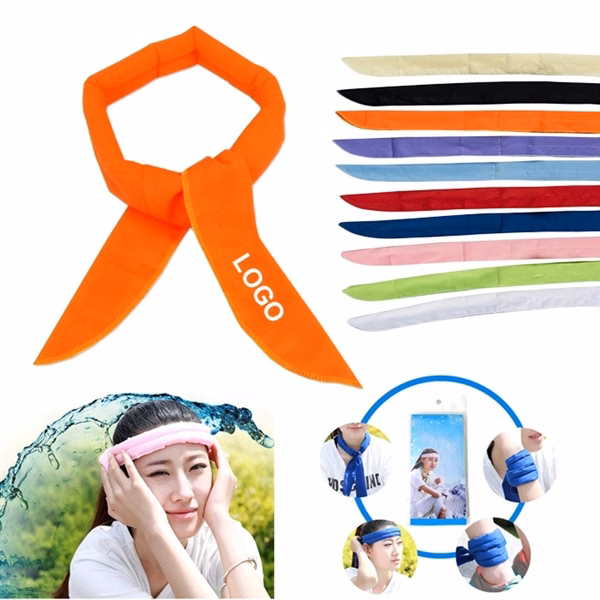 Cooling Scarf bandana Cold Water Neck Cooler Ice Towel