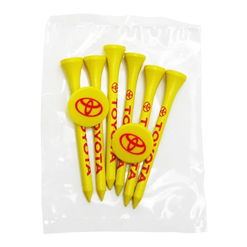 Golf Tee Poly Packet with 6 Tees & 2 Ball Markers 1