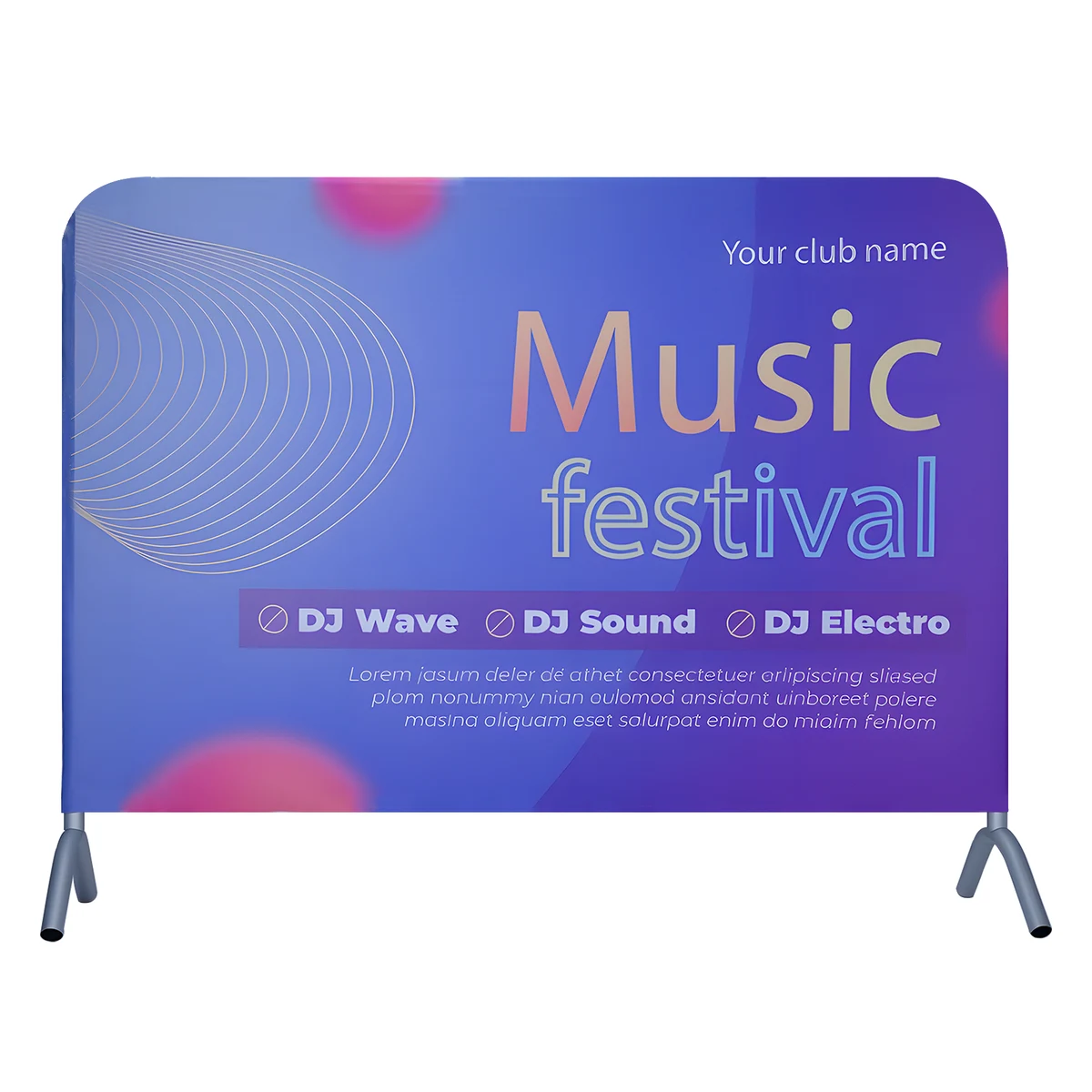 Custom Double-Sided Barrier Cover – Full Color Event Fence Wrap 1